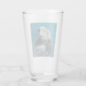 Schönes Meer Otter Niedliches blaues Wasser Glas (Rückseite)