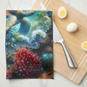 Schönes Meer Schildkröte Küchentuch (Viertel Falte)