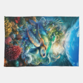 Schönes Meer Schildkröte Küchentuch (Horizontal)