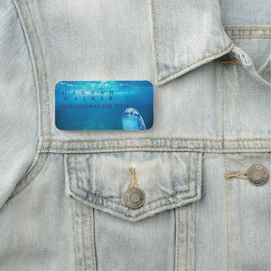 Schönes Meer und Delfin Namensschild (Beispiel)