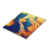 Schönes Meeresleben: Goldene Quallen Fliese (Seite)