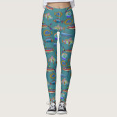 Schönes Meeresmuster Leggings (Vorderseite)