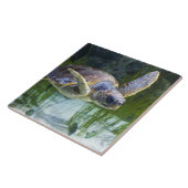 Schönes Meeresschildkrötenschwimmen Fliese (Seite)