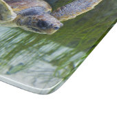 Schönes Meeresschildkrötenschwimmen Schneidebrett (Ecke)