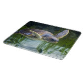 Schönes Meeresschildkrötenschwimmen Schneidebrett (Ecke)