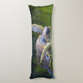 Schönes Meeresschildkrötenschwimmen Seitenschläferkissen (Rückseite (Vertikal))