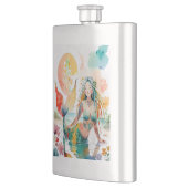 Schönes Meerjungdesign Flachmann (Links)