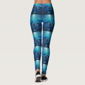 Schönes Meerjungschwimmen mit Humpbackwalen, Leggings (Rückseite)