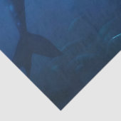 Schönes Meerjungschwimmen mit Humpbackwalen, Seidenpapier (Detail)