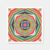 Schönes mehrfarbiges Kente Kaleidoskop Serviette (Vorderseite)
