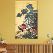 Schönes mehrfarbiges Rooster und Hen Leinwanddruck (Insitu (Wohnzimmer))