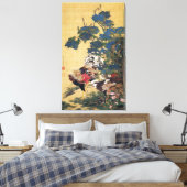 Schönes mehrfarbiges Rooster und Hen Leinwanddruck (Insitu (Schlafzimmer))