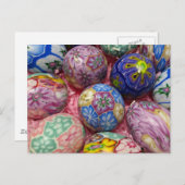 Schönes mehrfarbiges Wachs Ukranische Eier Postkarte (Vorne/Hinten)