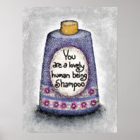 Schönes menschliches Shampoo Poster Wand Kunst