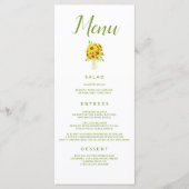 Schönes Menü mit Hochzeitssonne Menükarte (Vorderseite)