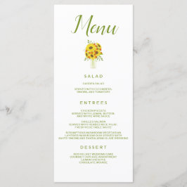 Schönes Menü mit Hochzeitssonne Menükarte