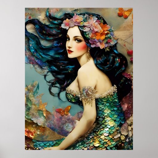 Schönes Mermaid Poster (Vorne)
