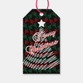 Schönes Merry Scribble Weihnachtsbaumdesign Geschenkanhänger (Vorderseite)
