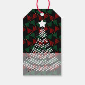 Schönes Merry Scribble Weihnachtsbaumdesign Geschenkanhänger (Rückseite)