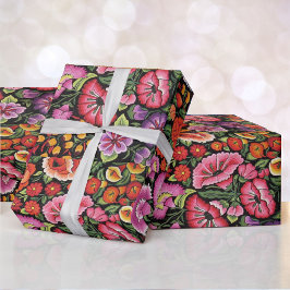 Schönes mexikanisches Blumenmuster Geschenkpapier