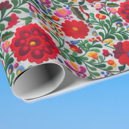 Schönes mexikanisches Blumenmuster Wrappi Geschenkpapier