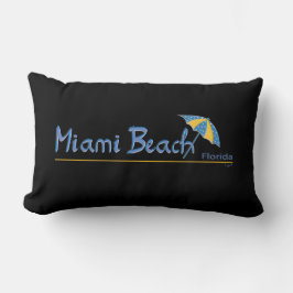 Schönes Miami Florida mit Regenschirm Lendenkissen