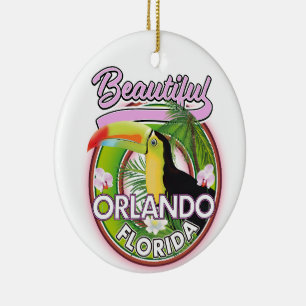 Schönes Miami Orlando Reise Logo Keramik Ornament