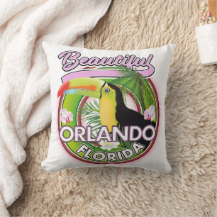 Schönes Miami Orlando Reiselogo Kissen