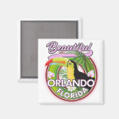 Schönes Miami Orlando Reiselogo Magnet (Vorderseite/Rückseite)