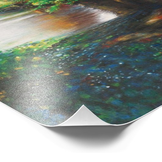 Schönes Michigan River Painting Fotodruck (Ecke)