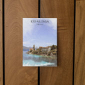 Schönes Minimal Kefalonia Griechenland Malerei Postkarte