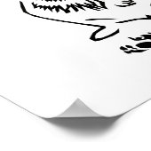 Schönes Minimalistisches B&W German Shepherd Poste Poster (Ecke)