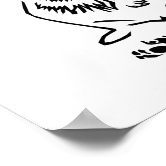 Schönes Minimalistisches B&W German Shepherd Poste Poster (Ecke)