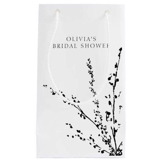 Schönes Minimalistisches weißes Brautparty Kleine Geschenktüte (Vorderseite)