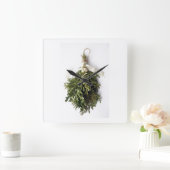 "SCHÖNES MISTLETOE" CHRISTMAS SCHLIESSEN QUADRATISCHE WANDUHR (Zuhause)