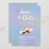 Schönes Mittel, um ein Paar elegante Hochzeit zu s Save The Date (Vorne/Hinten)
