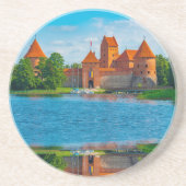 Schönes mittelalterliches Schloss am Blue Lake Getränkeuntersetzer (Vorne)