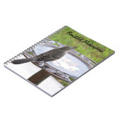 Schönes Mockingbird Birdbath Notebook Notizblock (Linke Seite)