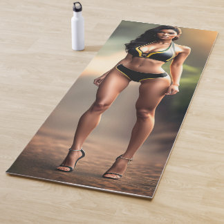 Schönes Model Girl für Yoga Mat Yogamatte