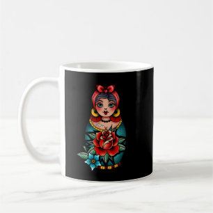 Schönes Model Russian Doll Russian Puppe Matryo Kaffeetasse