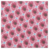 Schönes Modern Pink Gerbera Blume Muster Stoff (Muster)