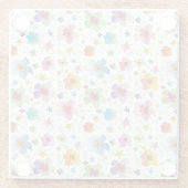 Schönes, modernes Blume-Muster Glasuntersetzer (Rückseite)