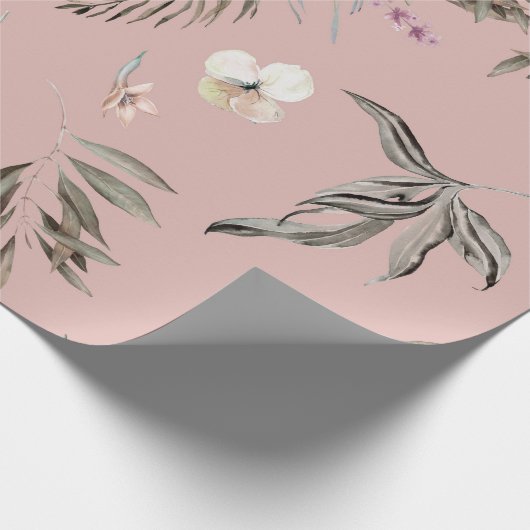 Schönes, modernes Blumenmuster-Geschenk Geschenkpapier (Ecke)