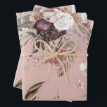 Schönes, modernes Blumenmuster-Geschenk Geschenkpapier Set<br><div class="desc">Ein wunderschön modernes Blumenmuster-Design auf einem rot-rosa Hintergrund schafft eine hervorragende Geschenkfeier. Ideal für Hochzeiten,  Brautpartys,  Geburtstage und vieles mehr.</div>