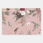 Schönes, modernes Blumenmuster-Geschenk Geschenkpapier Set (Vorderseite)