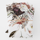 Schönes, modernes Blumenmuster Geschenk Geschenkpapier Set (Beispiel)