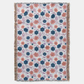 Schönes, modernes Blumenmuster - weiß Decke (Vorderseite Vertikal)