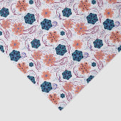 Schönes, modernes Blumenmuster - weiß Seidenpapier (Ausschnitt)