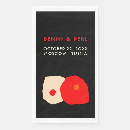 Schönes modernes Designpapier Napkin Serviette (Vorderseite)