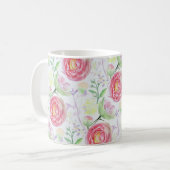 Schönes, modernes, florales Muster Kaffeetasse (Vorderseite Links)